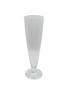 Large Crystal Glass Trumpet Vase